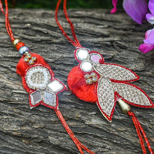 Load image into Gallery viewer, Sparkling Bhaiya Bhabhi Stone Rakhi