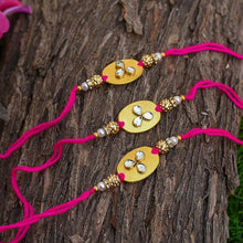 Load image into Gallery viewer, Oval Shaped Rakhi (Set Of 3)