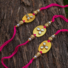 Load image into Gallery viewer, Oval Shaped Rakhi (Set Of 3) - online Rakhi delivery in India