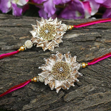 Load image into Gallery viewer, Zardosi Gota Patti Rakhi Set of 2
