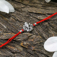 Load image into Gallery viewer, Ganesha Silver Rakhi