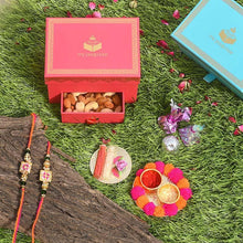 Load image into Gallery viewer, Hand Painted Rakhi Set of 2 Petite Rakhi Box