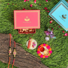 Load image into Gallery viewer, Hand Painted Rakhi Set of 2 Petite Rakhi Box
