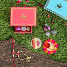 Load image into Gallery viewer, Sparkling Pink Crystal Bhaiya Bhabhi Rakhi Box