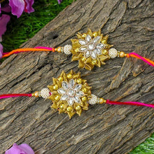 Load image into Gallery viewer, Gorgeous Handcrafted Gota Patti Rakhi (Set of 2)