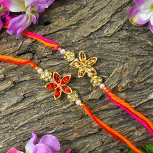 गैलरी व्यूवर में इमेज लोड करें, Elegant Floral Rakhi Set of 2