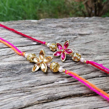 गैलरी व्यूवर में इमेज लोड करें, Elegant Floral Rakhi Set of 2