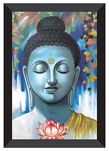 SAF 'Buddha' UV Teatured Digital Reprint Framed Painting