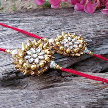 गैलरी व्यूवर में इमेज लोड करें, Gorgeous Handcrafted Gota Patti Rakhi (Set of 2)
