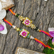 गैलरी व्यूवर में इमेज लोड करें, Stunning Hand-Painted Fancy Rakhi Set of 2
