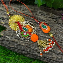 गैलरी व्यूवर में इमेज लोड करें, Ornate Handmade Bhaiya Bhabhi Rakhi
