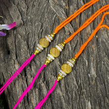 Load image into Gallery viewer, Modern Chic Golden Rakhi Set of 3
