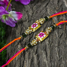 गैलरी व्यूवर में इमेज लोड करें, Stunning Hand-Painted Fancy Rakhi Set of 2
