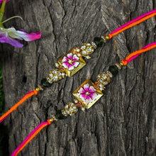 गैलरी व्यूवर में इमेज लोड करें, Stunning Hand-Painted Fancy Rakhi Set of 2
