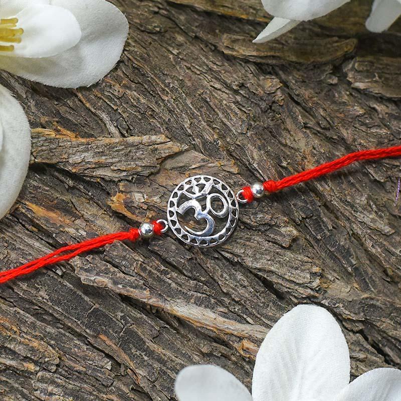 OM Silver Rakhi