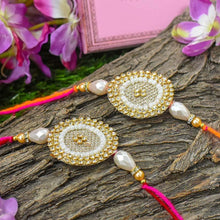 Load image into Gallery viewer, Fancy Sparkle Round Rakhi Set of 2
