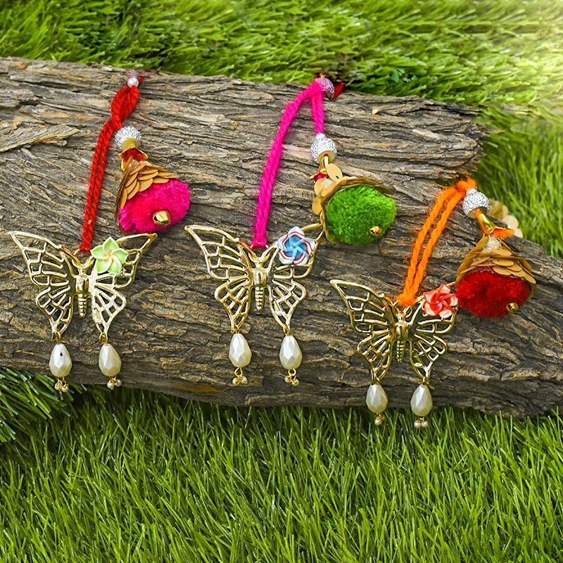 Exquisite Ornate Butterfly Lumba Bhabi Rakhi