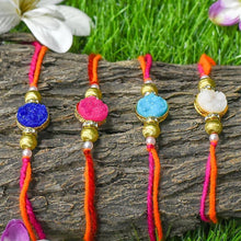 Load image into Gallery viewer, Trendy Stone Rakhi (Set of 4)
