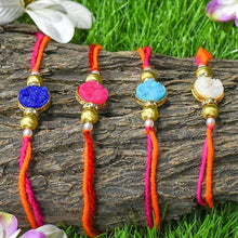 Load image into Gallery viewer, Trendy Stone Rakhi (Set of 4)
