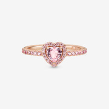 Load image into Gallery viewer, Sparkling Elevated Heart Ring
