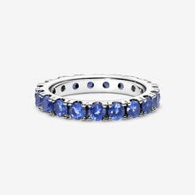 Load image into Gallery viewer, Shimmering Blue Halo Ring Set
